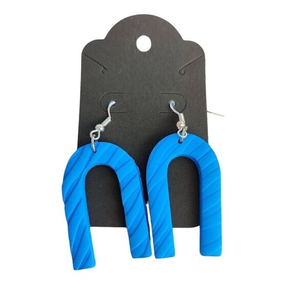 Fimo Handmade Rainbow Boho Dangle Earrings - Picture 1 of 1